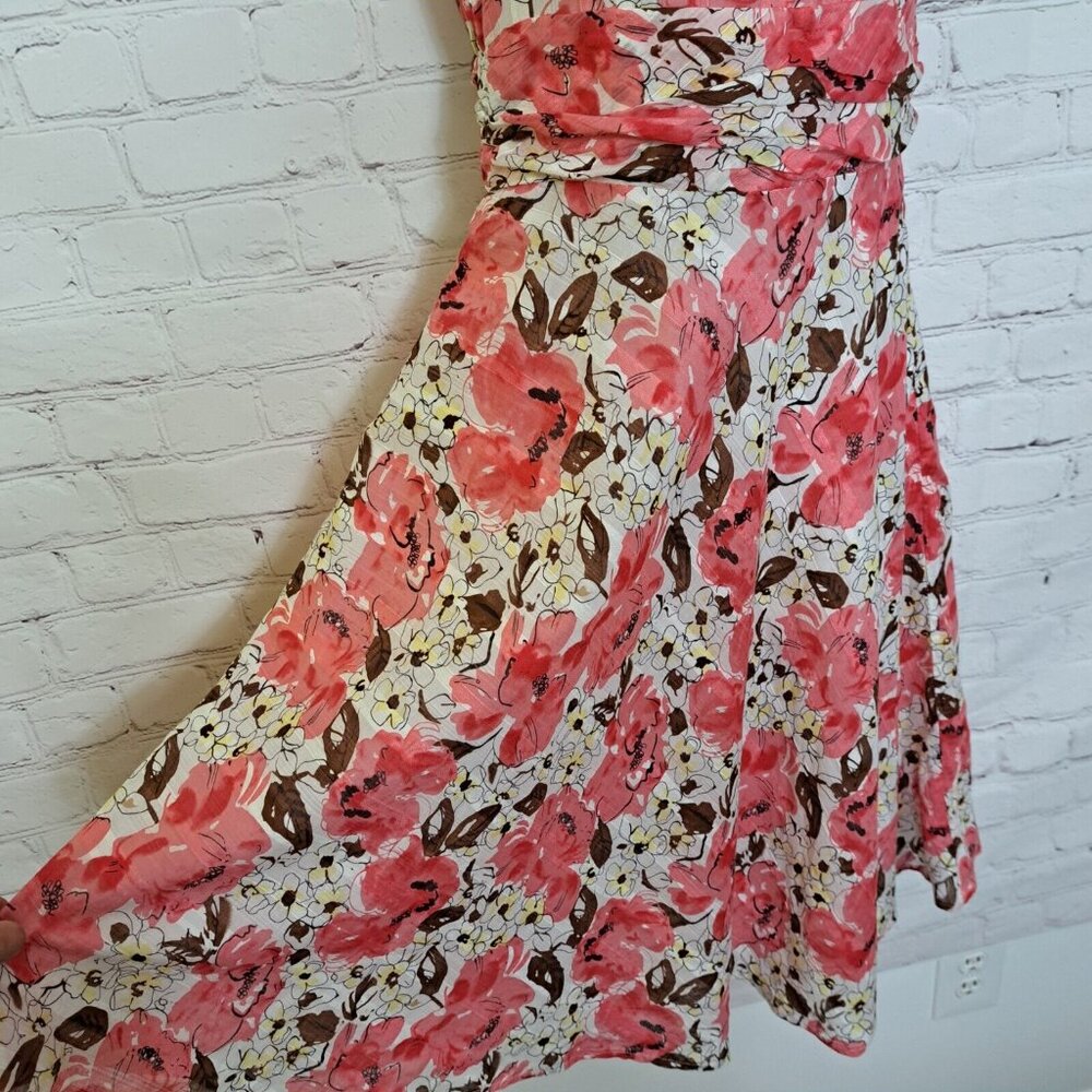 Robbie Bee Floral A Line Midi Dress Size Petite 4 - Picture 5 of 11
